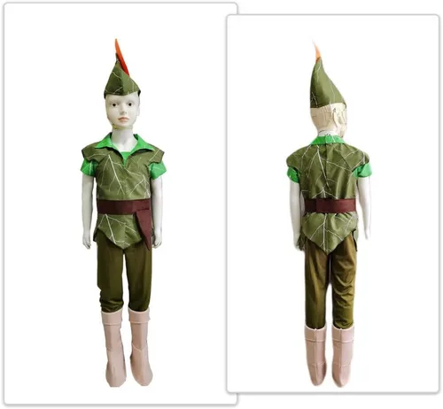 Vista 7 de Szytypyl Disfraz de Peter Pan para niños, disfraz de elfo de hada, disfraz de Halloween para cosplay