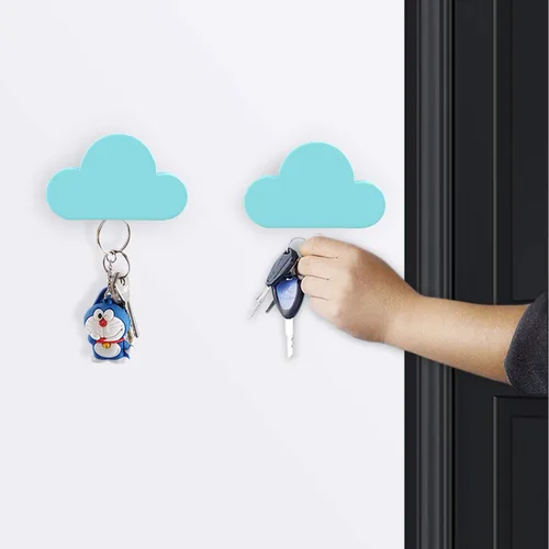 Vista 2 de MoKo Soporte magnético para llaves, [2 unidades] Organizador magnético para llaves con soporte magnético adhesivo para llavero para puerta de pared