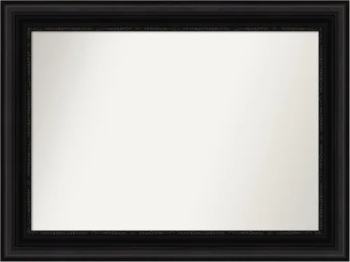 Vista 588 de Amanti Art Espejo personalizado, espejo de baño negro puente, espejo de pared o espejo de tocador de baño sobre el fregadero (26 x 26 pulgadas)