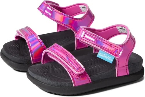 Vista 5 de Native Shoes Sandalias de holograma Charley para niños pequeños, plantilla Eva, estilo sin cordones y diseño de punta abierta