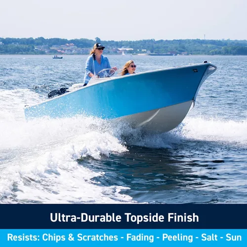Vista 2 de TotalBoat Wet Edge Topside - Pintura marina con recubrimiento de poliuretano premium para barcos, vehículos recreativos, molduras exteriores, fibra