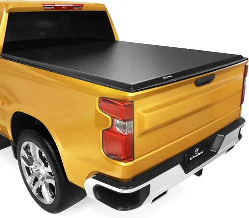 Vista 13 de YITAMOTOR - Funda rígida de triple pliegue para tonneau de camioneta de 5.8 pies, compatible con GMC Sierra 1500 y Chevy Silverado 2007 al 2013