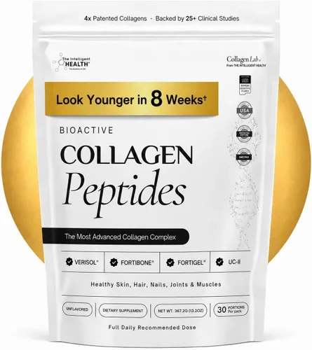 Vista 12 de The Intelligent Health - Péptidos de colágeno hidrolizado en polvo, alimentados con pasto, alto en proteínas, sin sabor, libres de gluten, apto