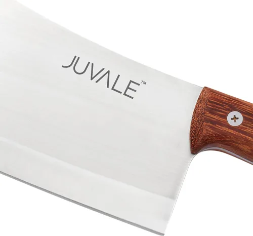 Vista 9 de cuchillo de carnicero/picador muy resistente de acero inoxidable - mango de madera sólida - calidad profesional - uso en el hogar y restaurante - 8