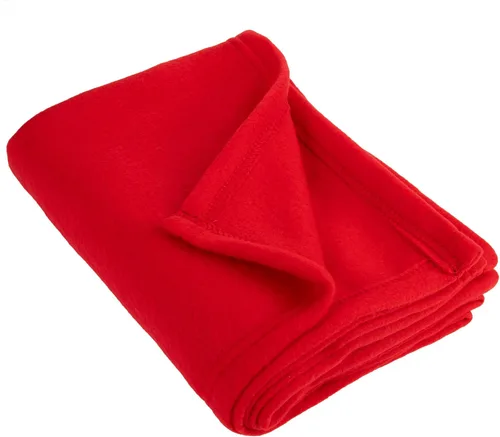 Vista 4 de Manta de 50 x 60 pulgadas, ultra suave, hipoalergénica, de forro polar, para sala de estar, sofá, silla, cama, color rojo