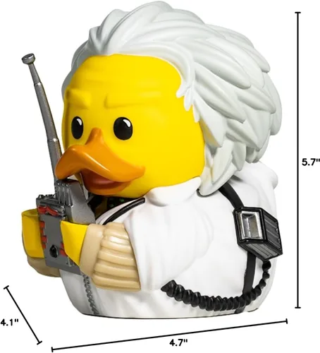 Vista 2 de TUBBZ Edición en caja Doc Brown - Figura coleccionable de pato de goma de vinilo - Producto oficial de Volver al Futuro - TV, películas y videojuegos