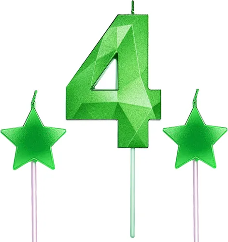 Vista 16 de Velas de primer cumpleaños y velas de corazón de estrella de 2.76 pulgadas para decoración de pasteles de cumpleaños, boda, aniversario, celebración