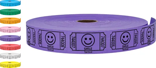 Vista 9 de Tacticai 2000 boletos para rifas Smile, rollo individual, color azul