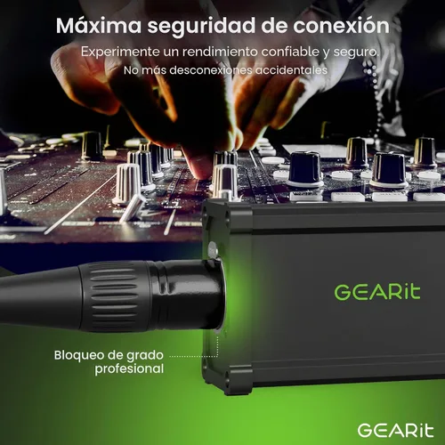 Vista 6 de GEARit Serpiente de 4 canales (cable de derivación de 2 pies) 3 pines XLR/DMX/AES-EBU a Ethercon RJ45 Cat5/Cat6 Ethernet Extensor para escenario
