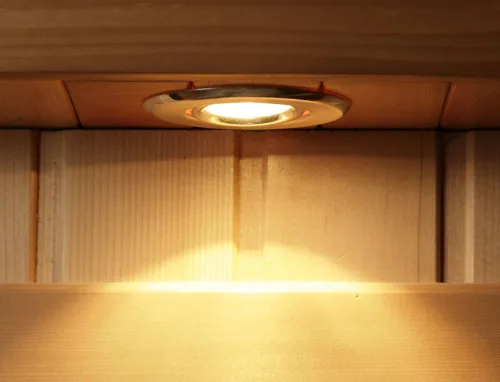 Vista 3 de Sauna de cicuta Tranquility para 4 personas con calentadores infrarrojos de carbono