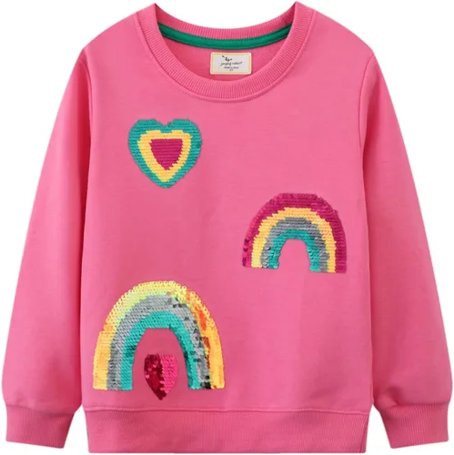 Vista 29 de Sudaderas para niñas pequeñas, cuello redondo, sin botones, de manga larga, para invierno, casual, ropa 2T-7T, Dinosaurio