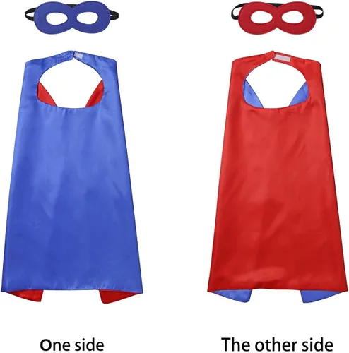 Vista 2 de Diffly Capa de superhéroe con máscara para niños y niñas