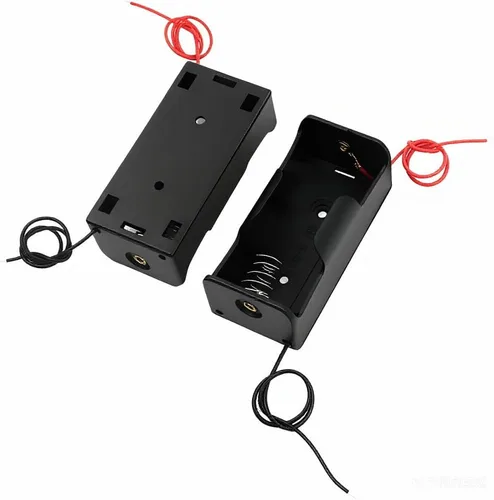 Vista 19 de 2 unidades de soporte para pilas D de 8 ranuras con respaldo doble y cables, caja para pilas de tamaño D de 8x1.5V 8D bilateral