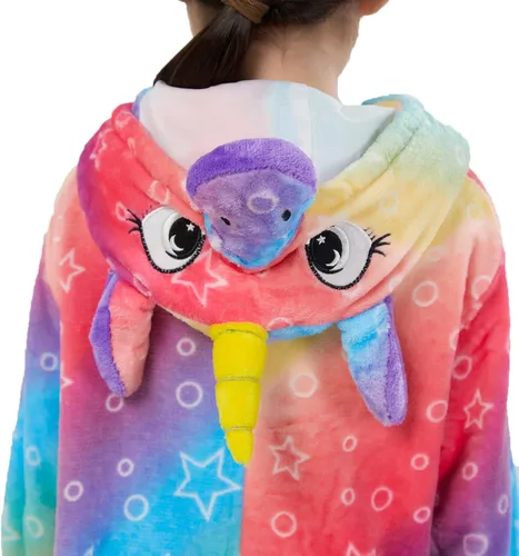 Vista 22 de Mameluco de unicornio para pijamas de animales, cosplay, disfraz unisex de Halloween