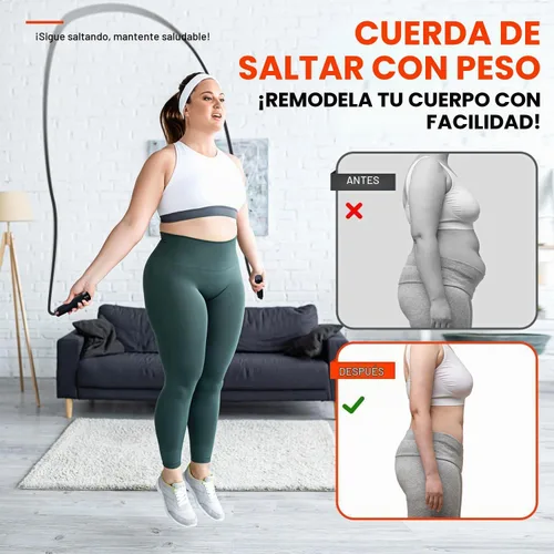 Vista 3 de KUTIZE Cuerda de saltar, cuerda de saltar pesada para hombres y mujeres, cuerdas de saltar pesadas ajustables de 1 libra, adecuada para boxeo