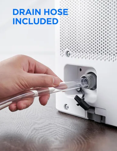 Vista 7 de Midea Cube - Deshumidificador de 20 pintas para sótano, hasta 1,500 pies cuadrados. Deshumidificador con manguera de drenaje, Certificado ENERGY