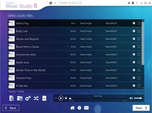 Vista 5 de Audio Recorder and Editor - professional sound studio for recording, editing and playing all common audio files: WAV, AIFF, FLAC, MP2, MP3, OGG for