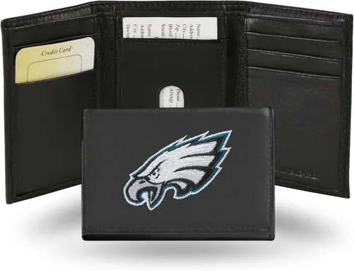 Vista 6 de Rico Industries NFL Football Embroidered Tri-fold Wallet
