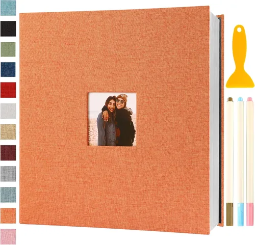 Vista 27 de Álbum de fotos autoadhesivo con páginas adhesivas para manualidades, álbumes de fotos magnéticos para fotos de 4x6, 5x7, 8x10, páginas adhesivas