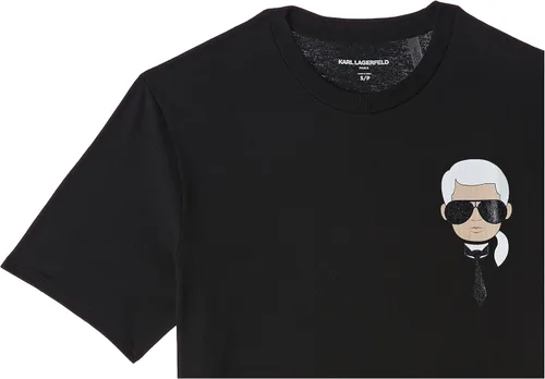 Vista 4 de Karl Lagerfeld Camiseta clásica Karl Character para hombre Negro