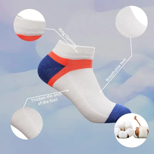 Vista 3 de 3 Pairs Men Compression Socks Thicken Ventilation Sweat-absorbent Support for Badminton Athletic Running Cycling
