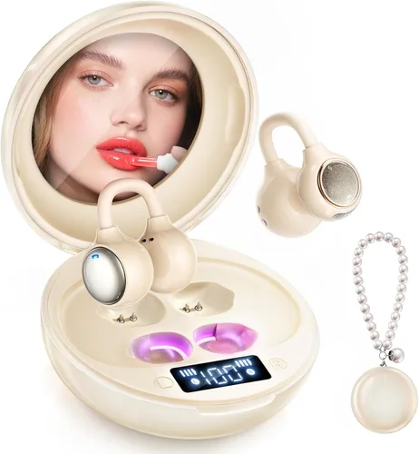 Vista 8 de Auriculares inalámbricos con clip de oreja abierta con espejo Blanco
