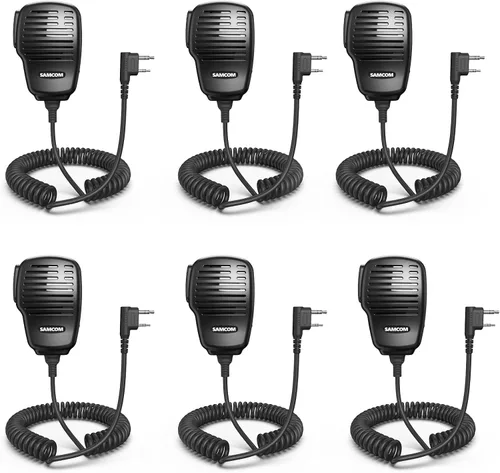 Vista 7 de SAMCOM Micrófono portátil altavoz pesado SCSP05 Micrófono de radio IP67 impermeable Micrófono de altavoz 2 pines con conector de auriculares