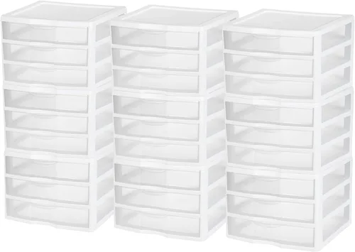 Vista 18 de Sterilite Clearview - Unidad de almacenamiento de escritorio de plástico