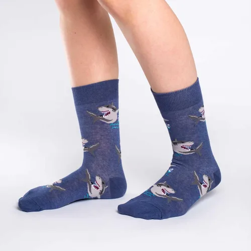 Vista 2 de Good Luck Sock Women's Shark Socks, Adult