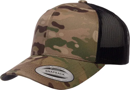 Vista 44 de Yupoong Gorra de camionero retro Multicam de Yp Classics Alpine/Blanco