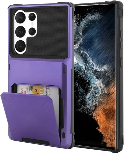 Vista 49 de Funda tipo cartera para Samsung Galaxy S22 con ranura para 2 tarjetas de crédito Funda a prueba de golpes Hybrid Heavy Duty Protection Armor Funda