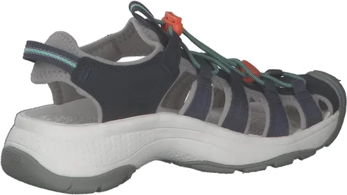 Vista 7 de KEEN Astoria West - Sandalias deportivas con puntera cerrada para mujer, Negro Gris