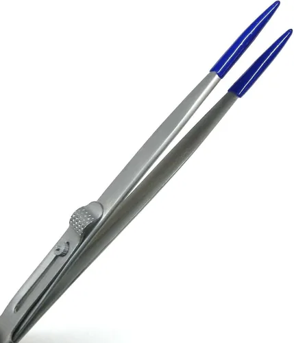 Vista 5 de Pinzas de punta de PVC con bloqueo de punta fina de goma suave con punta deslizante de 6-1/4 "Pinzas/herramienta de joyería/puntas de pinzas tienen