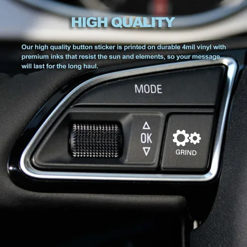 Vista 6 de 2 piezas de adhesivos de novedad para coche o camión, vinilo transparente, estilo moderno, impermeable, redondo, para uso en interiores, tema