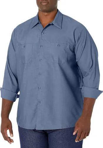 Vista 26 de Red Kap Camisa de trabajo industrial de manga larga para hombre Caqui
