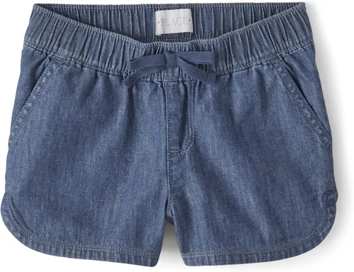 Vista 4 de The Children's Place girls Denim Pull on Shorts