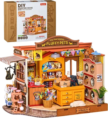 Vista 9 de Rolife Serie de tiendas de casas en miniatura de bricolaje - Fluffy Friends