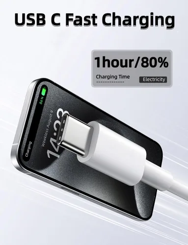Vista 2 de Cable USB A a USB C para iPhone15, paquete de 2 [3 pies + 6 pies] Carplay cable de carga rápida para iPhone 17/16/15 Pro Max/Plus, iPad Pro