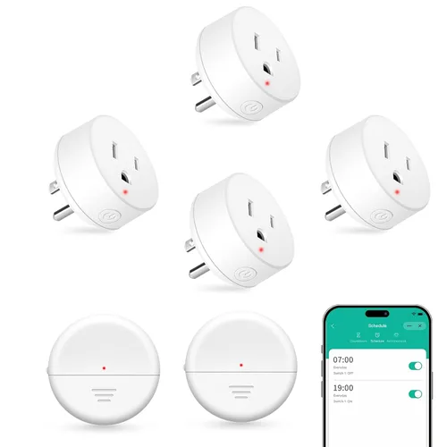 Vista 20 de NineLeaf - Enchufe de salida de control remoto, interruptor de luz de encendido y apagado inalámbrico desmontable 500FT Light Plug Decorator