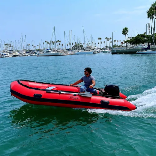 Vista 6 de Inflatable Boat for Adults Heavy Duty Dingy Boat for Fishing