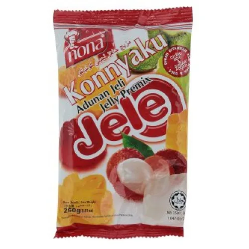 Vista 2 de Nona Jele-A Konnyaku Jelly Premix Polvo 8.82 oz (Lychee, 3 unidades)