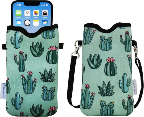 Vista 69 de Tainada Funda Estuche Bolsa de Neopreno para Teléfono para Hombres y Mujeres con Correa Cruzada/Cordón para el Cuello para iPhone 17/16/15 Pro Max