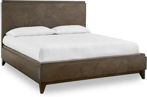 Vista 5 de Modus Furniture Cama con paneles de madera maciza, Queen, Broderick - Marrón avena silvestre