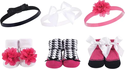 Vista 50 de Hudson Baby Conjunto de regalo de diadema y calcetines para niña