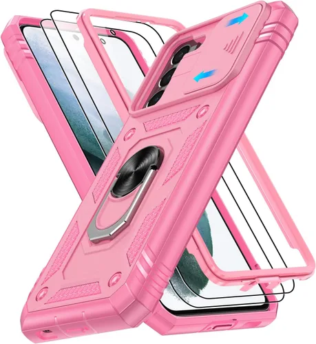 Vista 255 de Gritup Funda para Google Pixel 6 con cubierta deslizante para cámara y protector de pantalla (2 unidades), soporte de anillo giratorio 360°, funda