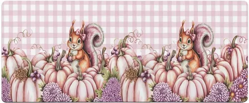Vista 7 de Tapete de baño de calabaza rosa para bañera, antideslizante, de secado rápido y absorbente, de tierra de diatomeas, para ducha, fregadero de cocina