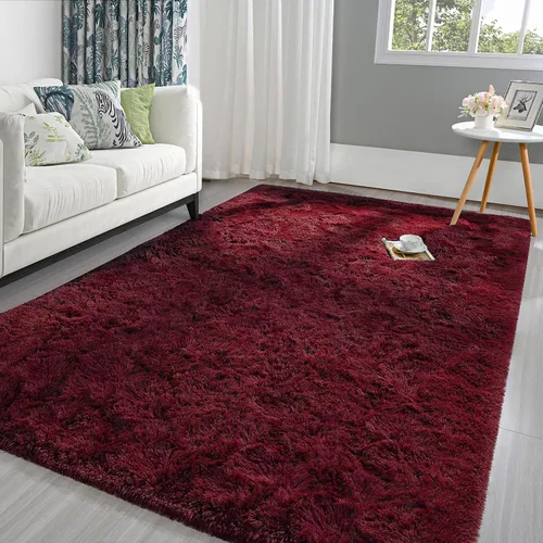 Vista 11 de Pettop Alfombra de Área Esponjosa Verde Profundo para Dormitorio Sala de Estar, 3x5 Pies Alfombras Shaggy de Felpa Super Suaves y Peludas para Niñas