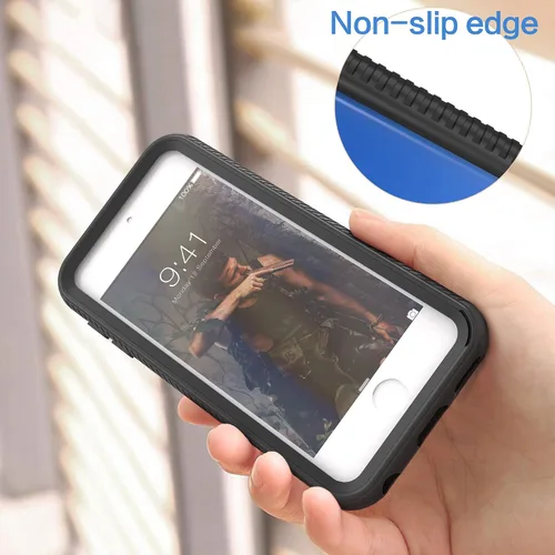 Vista 8 de Funda para iPod Touch 7ª generación, 2 en 1, a prueba de golpes, con 2 protectores de pantalla HD, protección híbrida resistente a los golpes