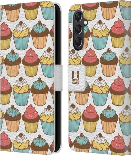 Vista 229 de Head Case Designs Assortment Cupcakes Happiness Leather Wallet Case Compatible with Samsung Galaxy A07 4G Surtido