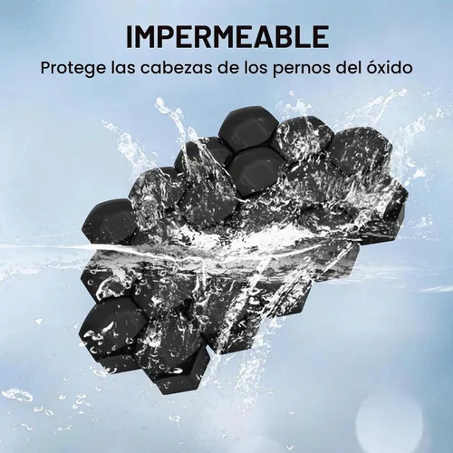 Vista 5 de 20 unidades de cubiertas para tuercas de rueda de coche, tapas hexagonales de 17 mm para pernos centrales, protector de cabeza de perno de cubo